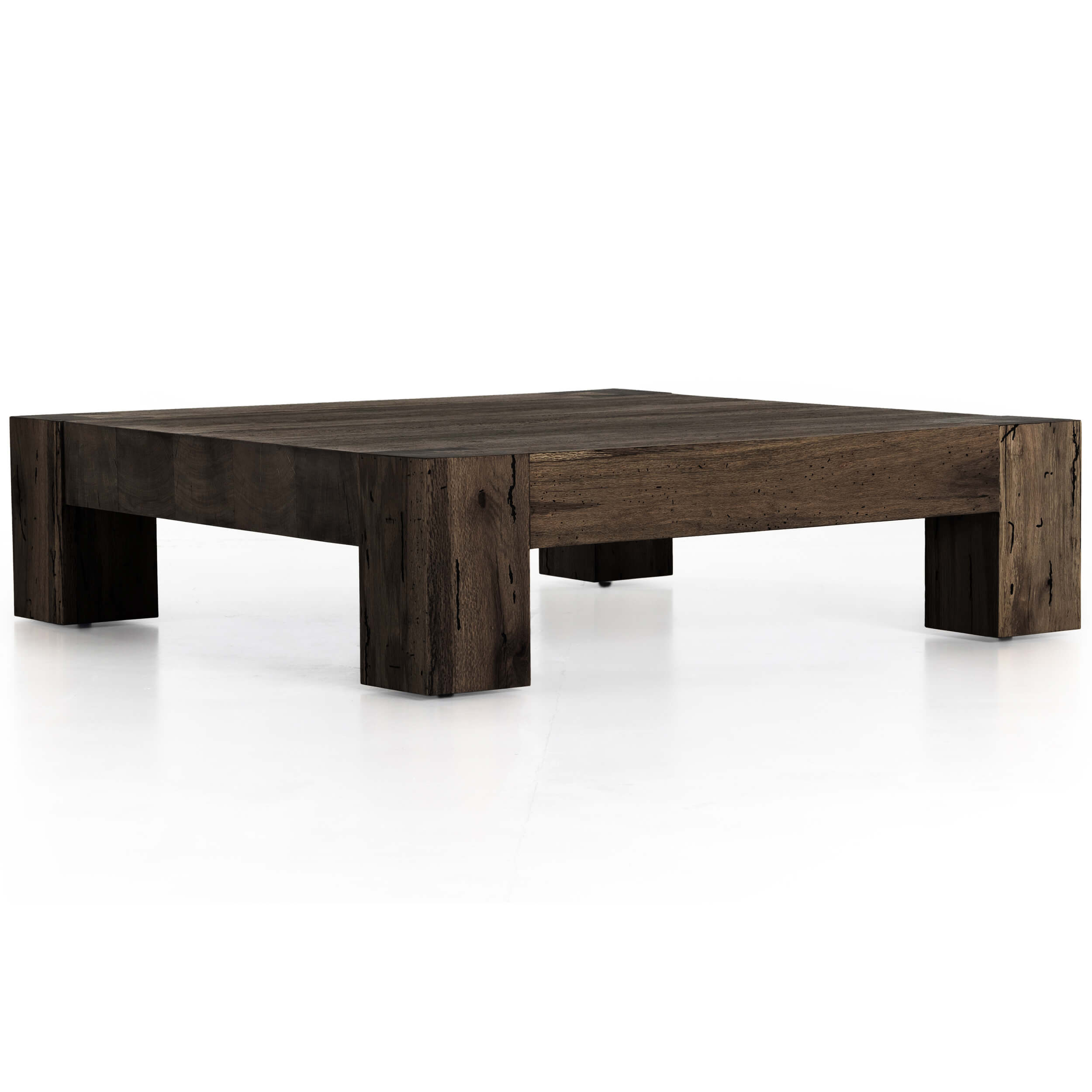 Abaso Coffee Table, Ebony Rustic by Four Hands